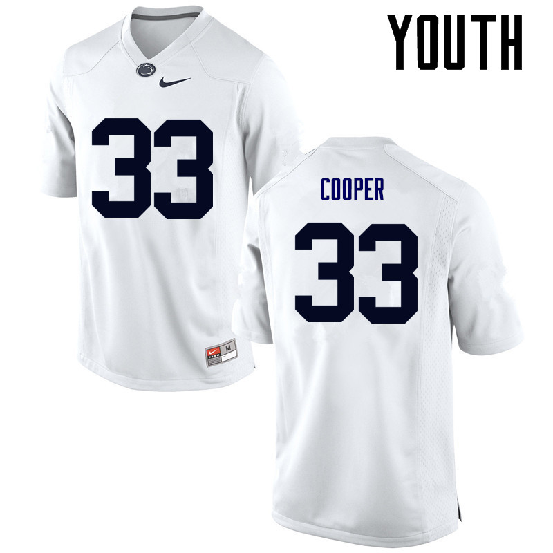 NCAA Nike Youth Penn State Nittany Lions Jake Cooper #33 College Football Authentic White Stitched Jersey TUA2198ZC